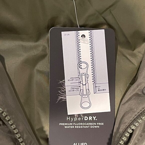 NWT Lands' End Women's 600 Down Winter Long Coat w Hood Forest Moss XS Petite - Picture 6 of 13